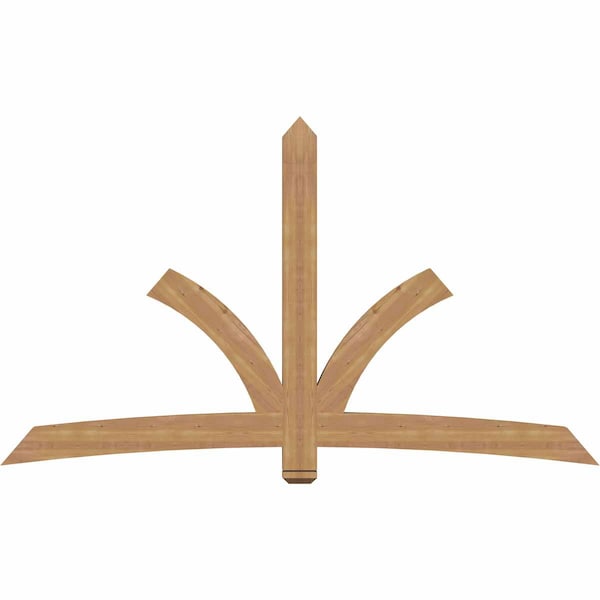 Ekena Millwork Davenport Timber Gable Bracket, Western Red Cedar, 96"W x 56"H x 3 1/2"D x 5 1/2"F, 14/12 Pitch GBW096X56X0406DAV00SWR - main